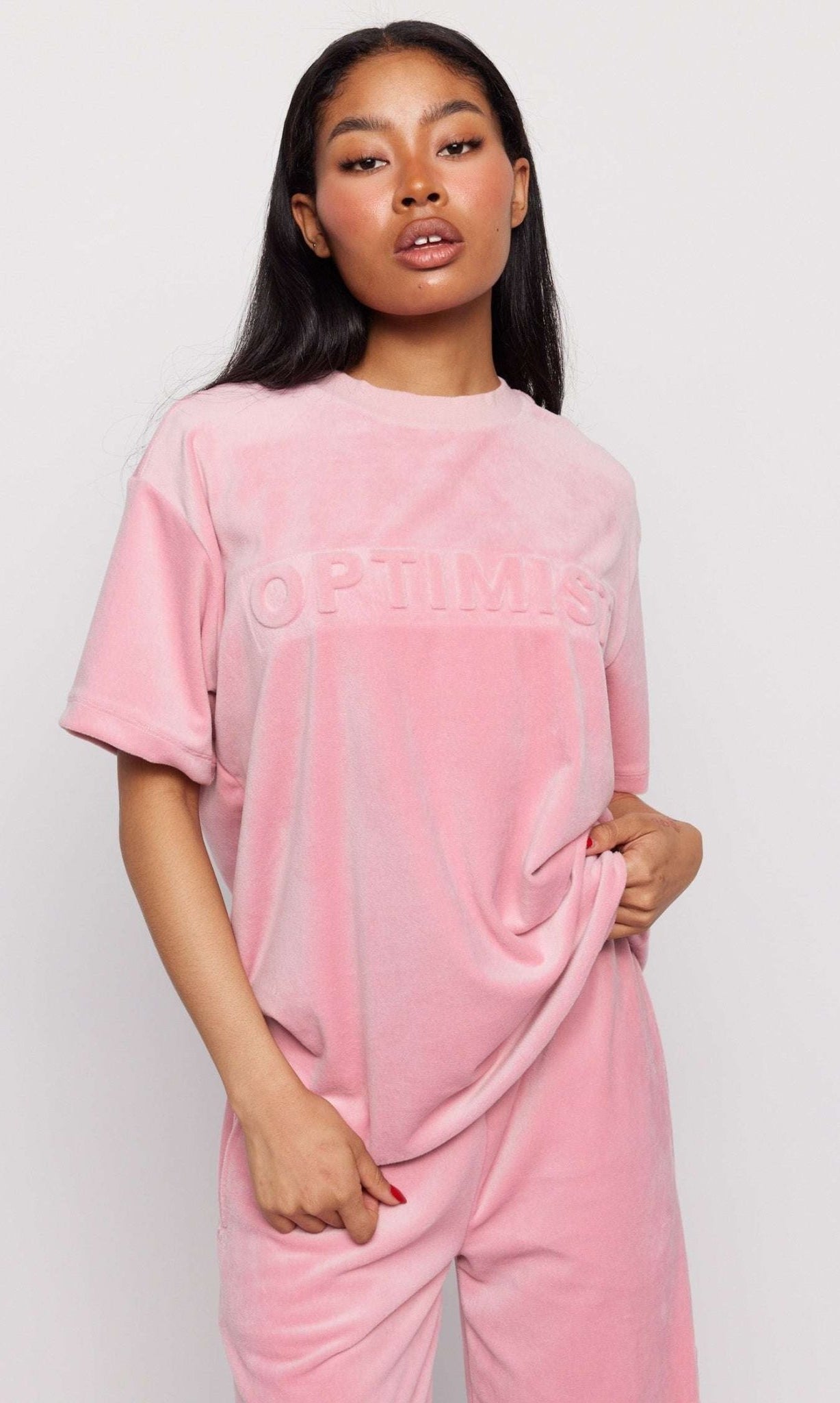 Shop Samii Ryan Samii Ryan Optimist Velour T-Shirt T-Shirts for women – premium loungewear and festival fashion at Spoiled Brat