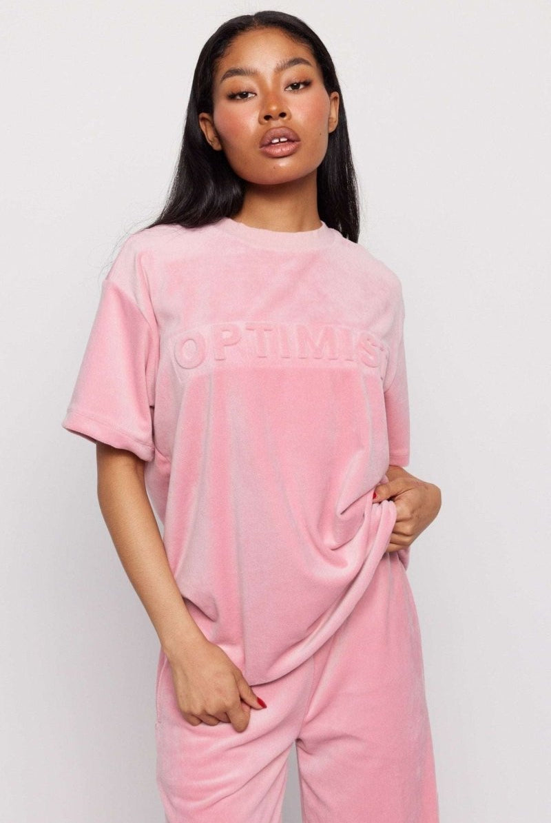 Shop Samii Ryan Samii Ryan Optimist Velour T-Shirt T-Shirts for women – premium loungewear and festival fashion at Spoiled Brat