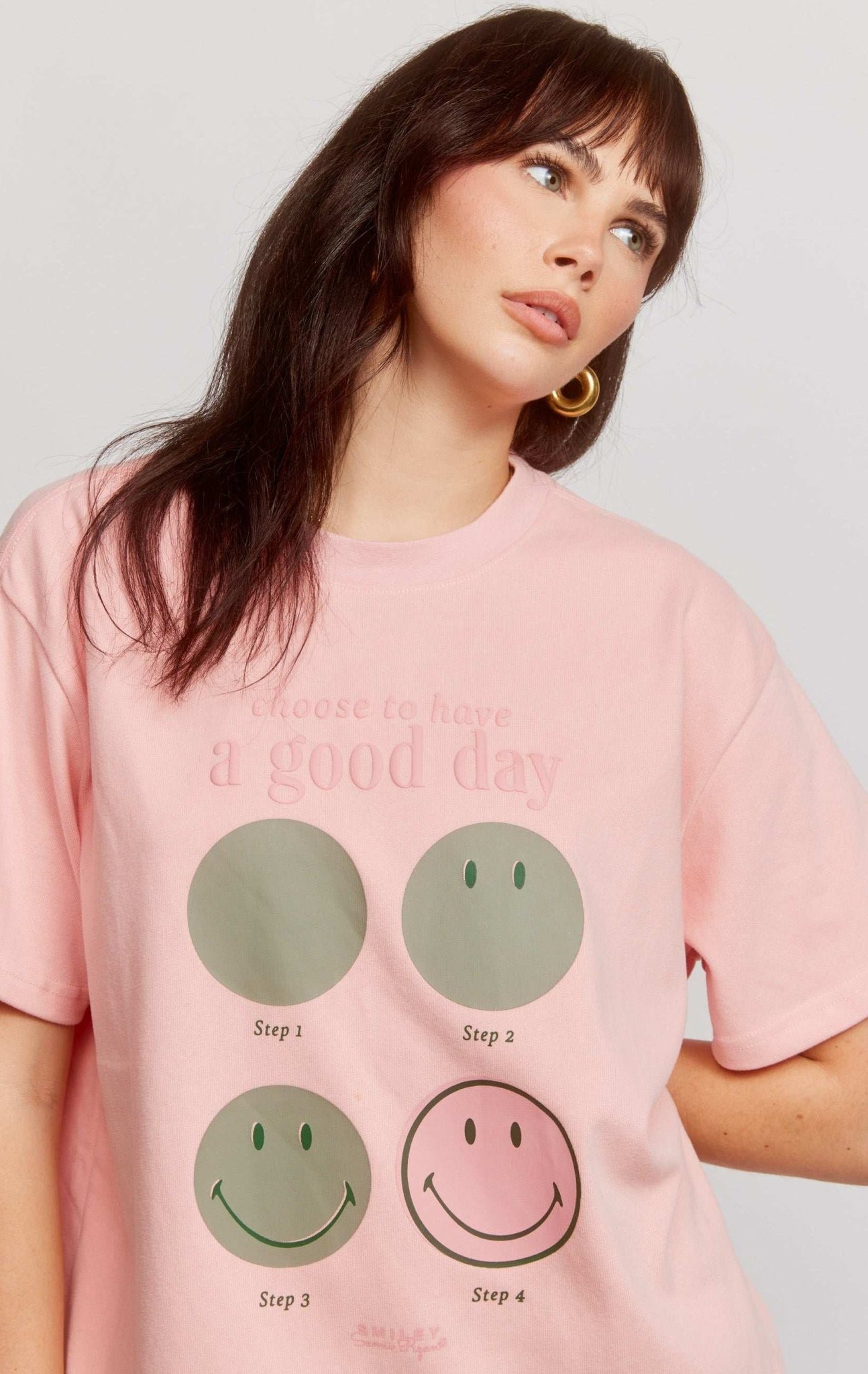 Shop Samii Ryan Samii Ryan Smiley® Good Day Oversized Tee T-Shirts for women – premium loungewear and festival fashion at Spoiled Brat