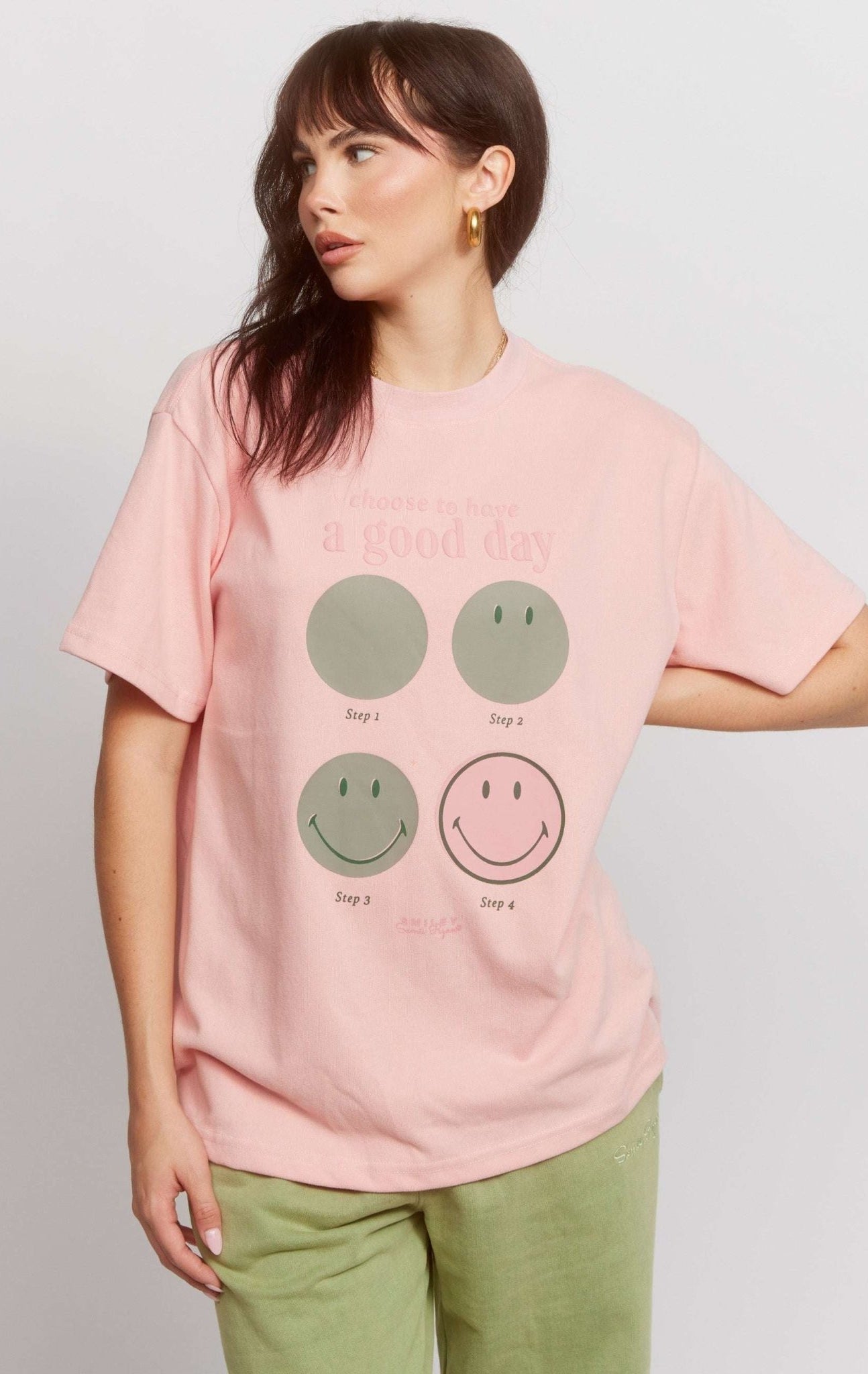 Shop Samii Ryan Samii Ryan Smiley® Good Day Oversized Tee T-Shirts for women – premium loungewear and festival fashion at Spoiled Brat