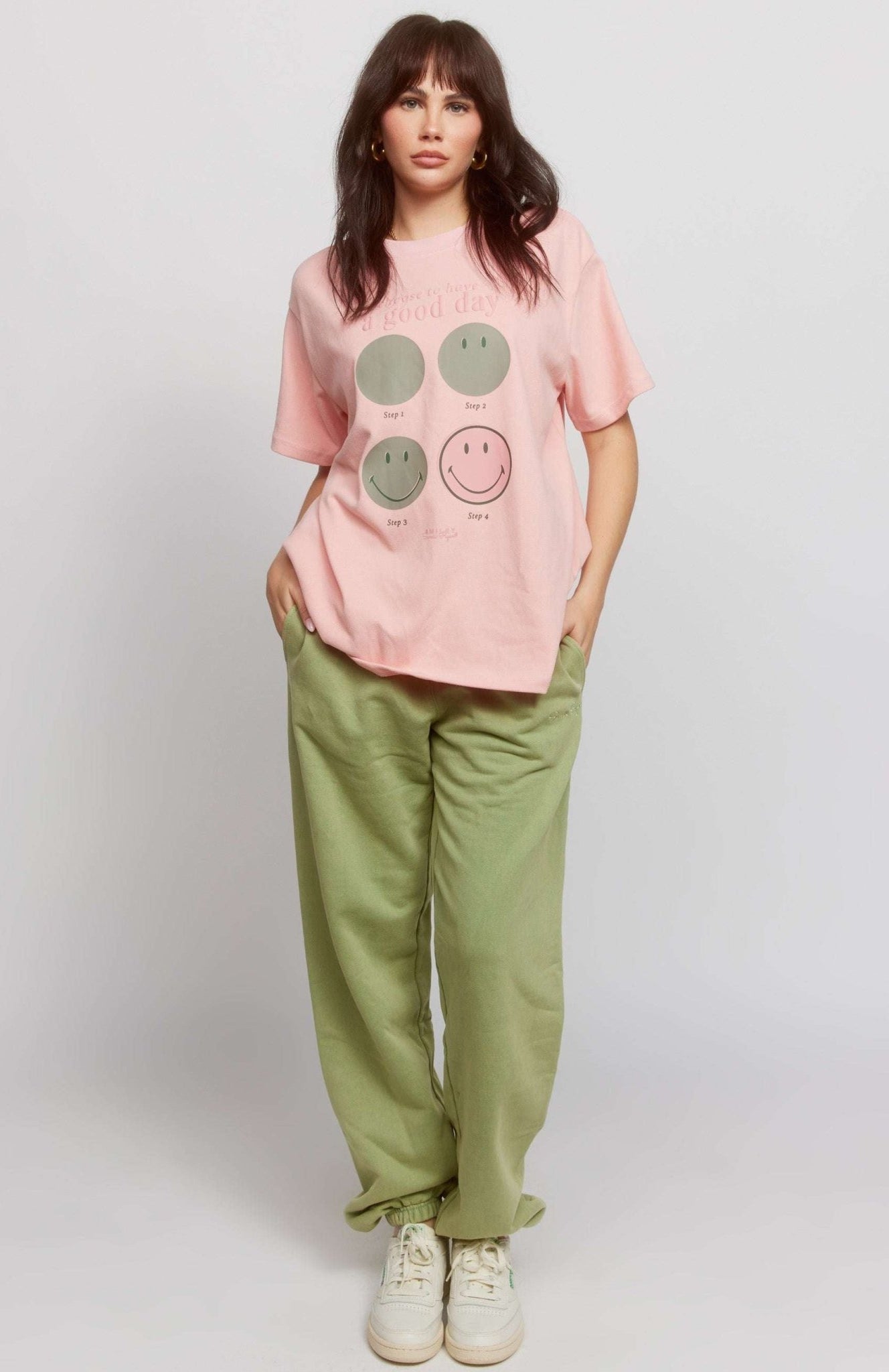 Shop Samii Ryan Samii Ryan Smiley® Good Day Oversized Tee T-Shirts for women – premium loungewear and festival fashion at Spoiled Brat