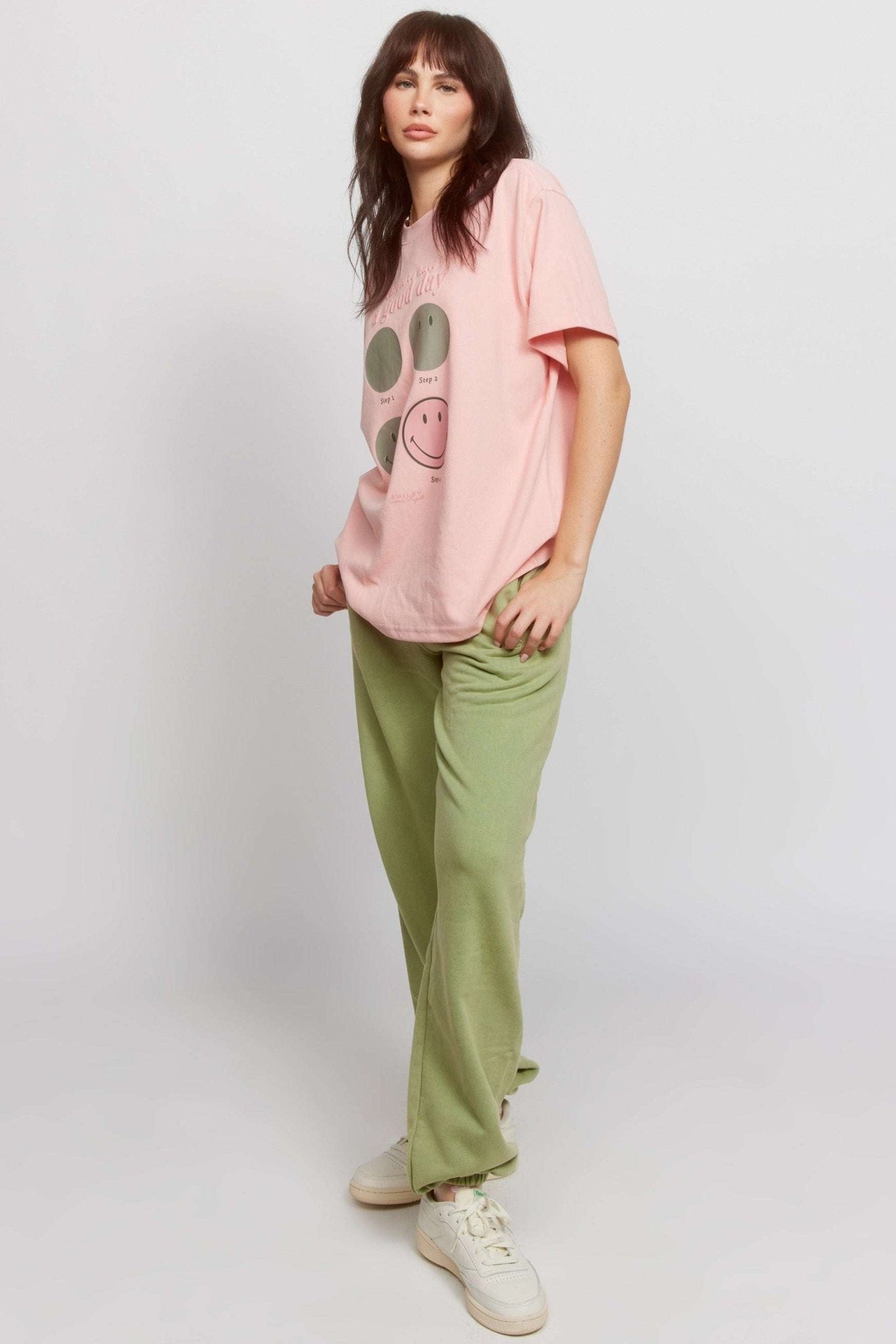 Shop Samii Ryan Samii Ryan Smiley® Good Day Oversized Tee T-Shirts for women – premium loungewear and festival fashion at Spoiled Brat