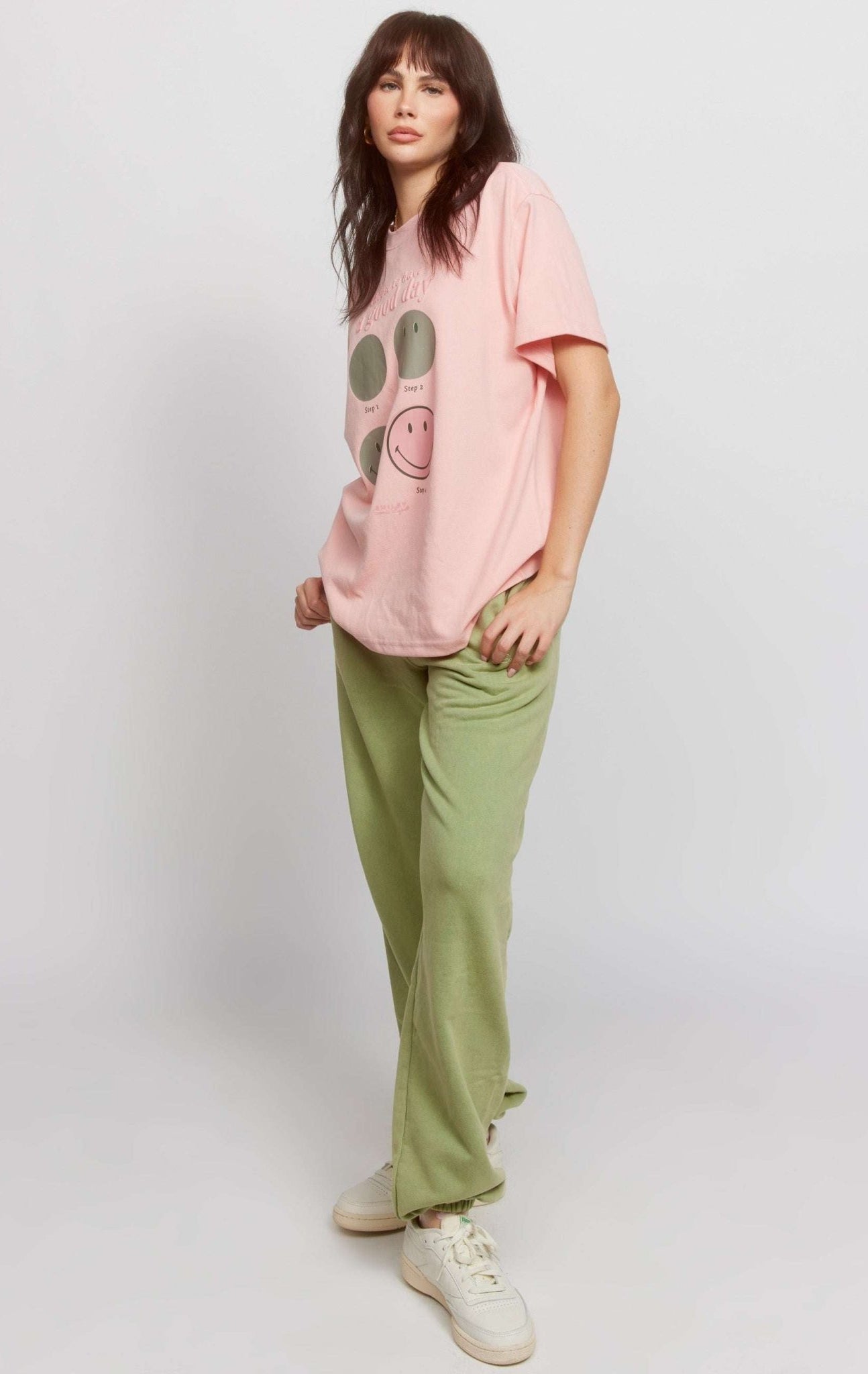 Shop Samii Ryan Samii Ryan Smiley® Good Day Oversized Tee T-Shirts for women – premium loungewear and festival fashion at Spoiled Brat
