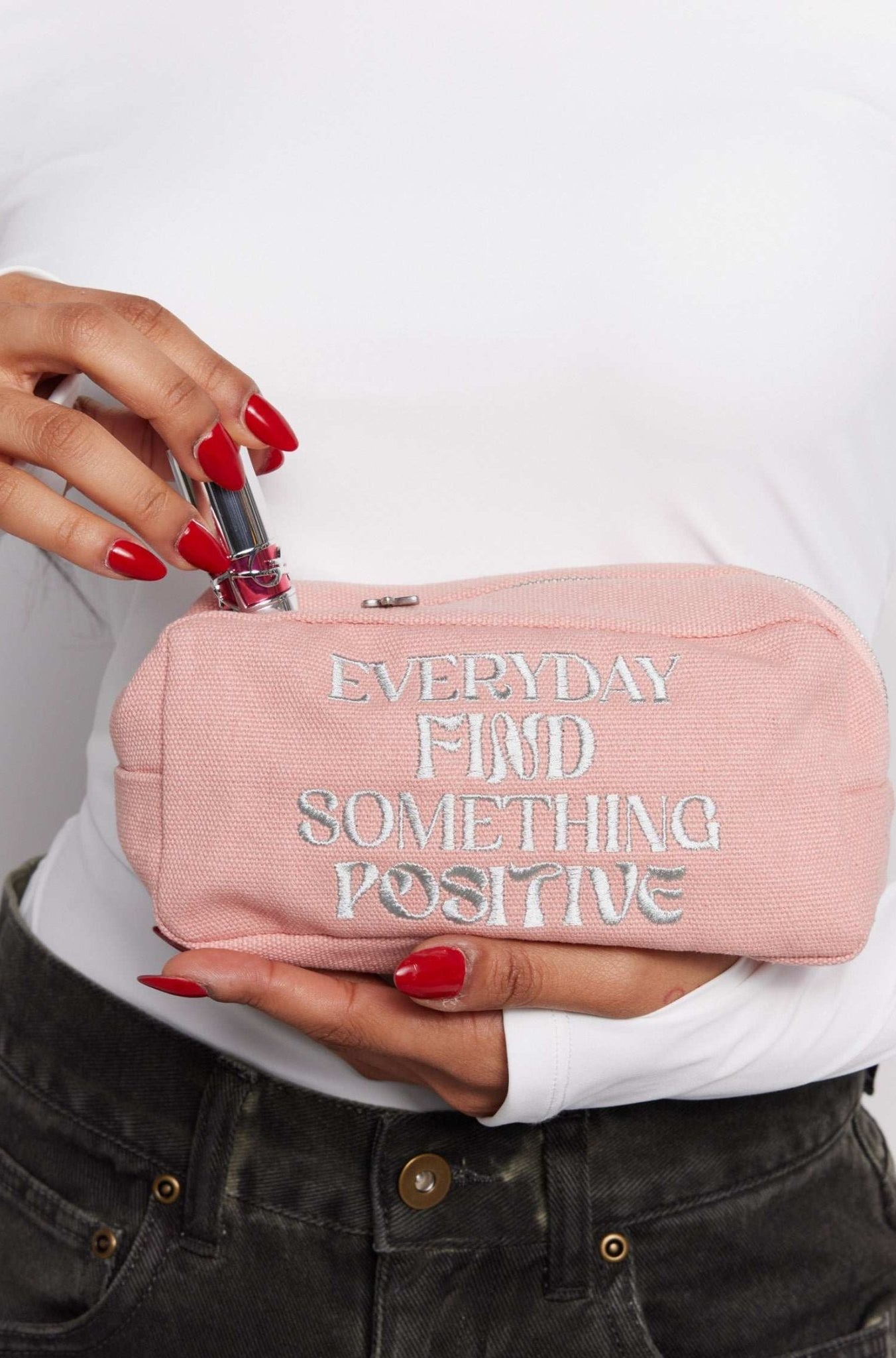 Shop Samii Ryan Samii Ryan x Smiley® Find Positivity Makeup Bag Cosmetic Case for women – premium loungewear and festival fashion at Spoiled Brat