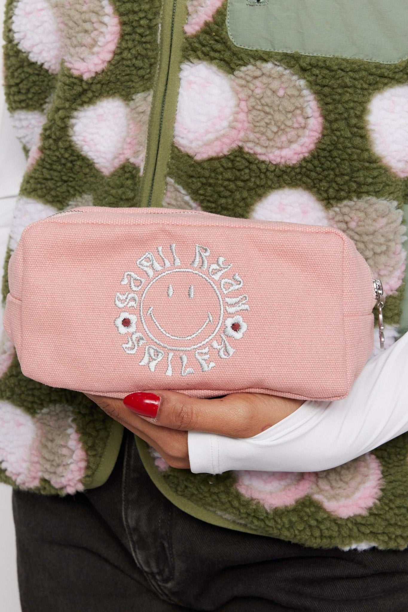 Shop Samii Ryan Samii Ryan x Smiley® Find Positivity Makeup Bag Cosmetic Case for women – premium loungewear and festival fashion at Spoiled Brat