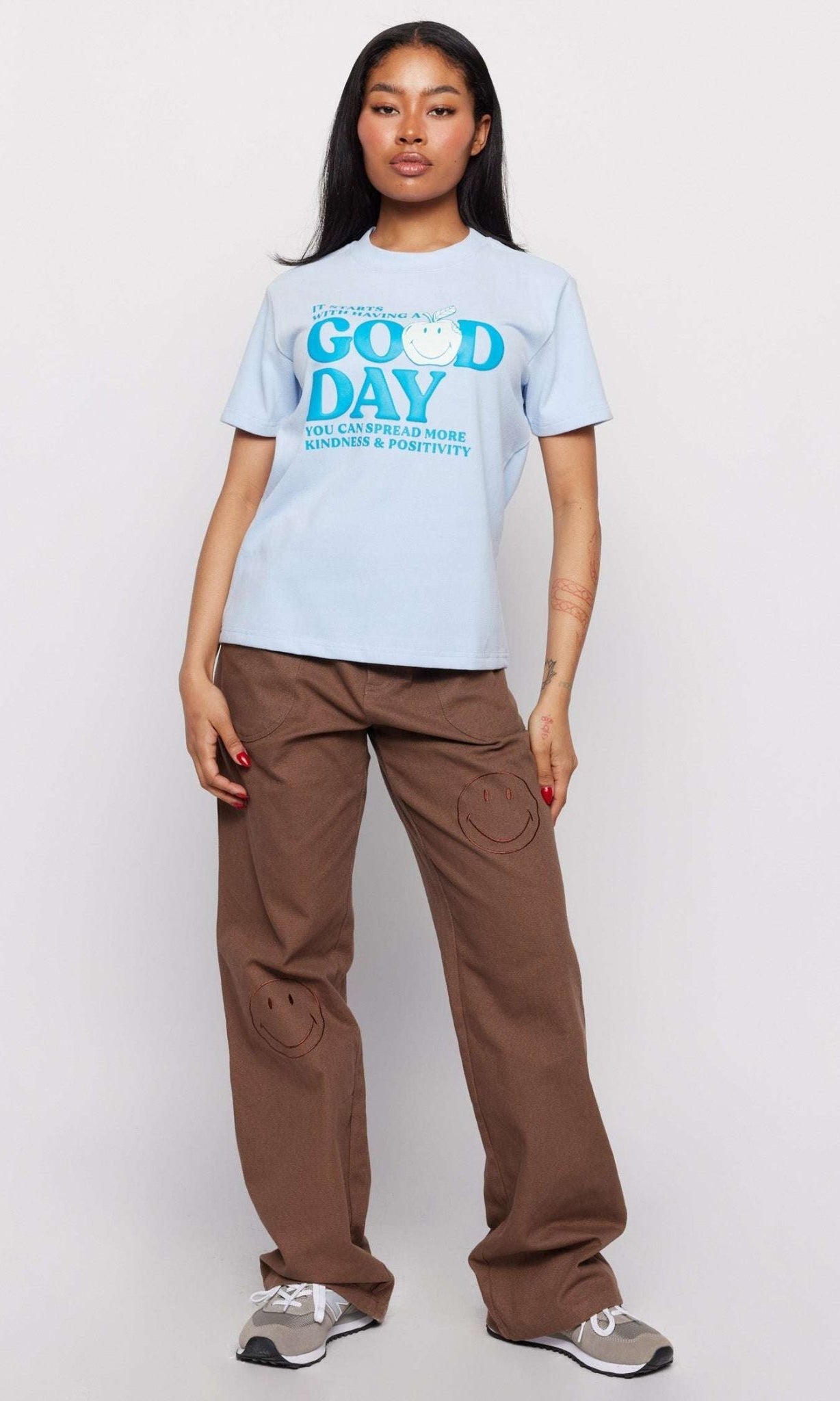 Shop Samii Ryan Samii Ryan x Smiley® Good Day Boxy Tee T-Shirt for women – premium loungewear and festival fashion at Spoiled Brat