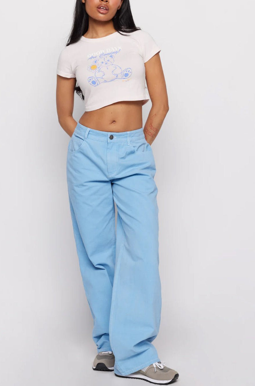 Shop Samii Ryan Samii Ryan x Smileyworld® Good Days Baby Tee T-Shirt for women – premium loungewear and festival fashion at Spoiled Brat