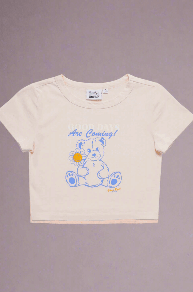 Shop Samii Ryan Samii Ryan x Smileyworld® Good Days Baby Tee T-Shirt for women – premium loungewear and festival fashion at Spoiled Brat