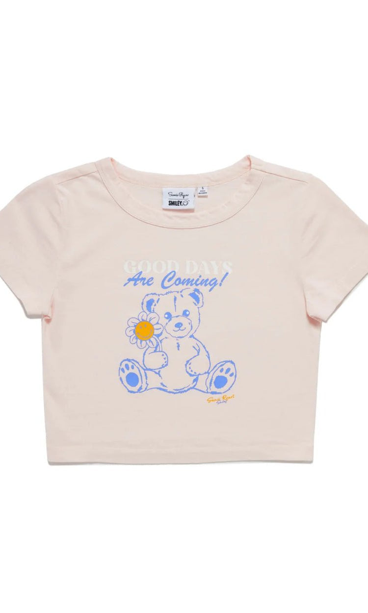 Shop Samii Ryan Samii Ryan x Smileyworld® Good Days Baby Tee T-Shirt for women – premium loungewear and festival fashion at Spoiled Brat