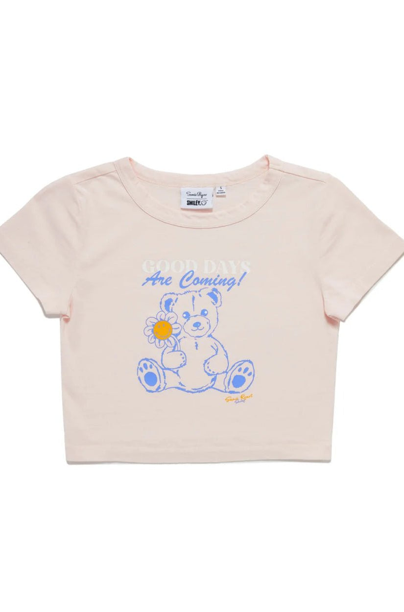 Shop Samii Ryan Samii Ryan x Smileyworld® Good Days Baby Tee T-Shirt for women – premium loungewear and festival fashion at Spoiled Brat