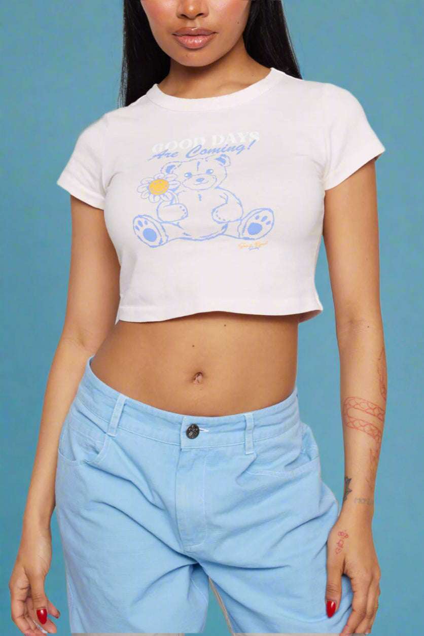 Samii Ryan x Smileyworld® Good Days Baby Tee - Spoiled Brat