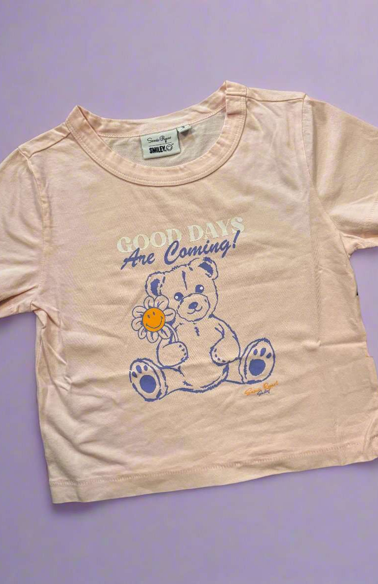 Shop Samii Ryan Samii Ryan x Smileyworld® Good Days Baby Tee T-Shirt for women – premium loungewear and festival fashion at Spoiled Brat