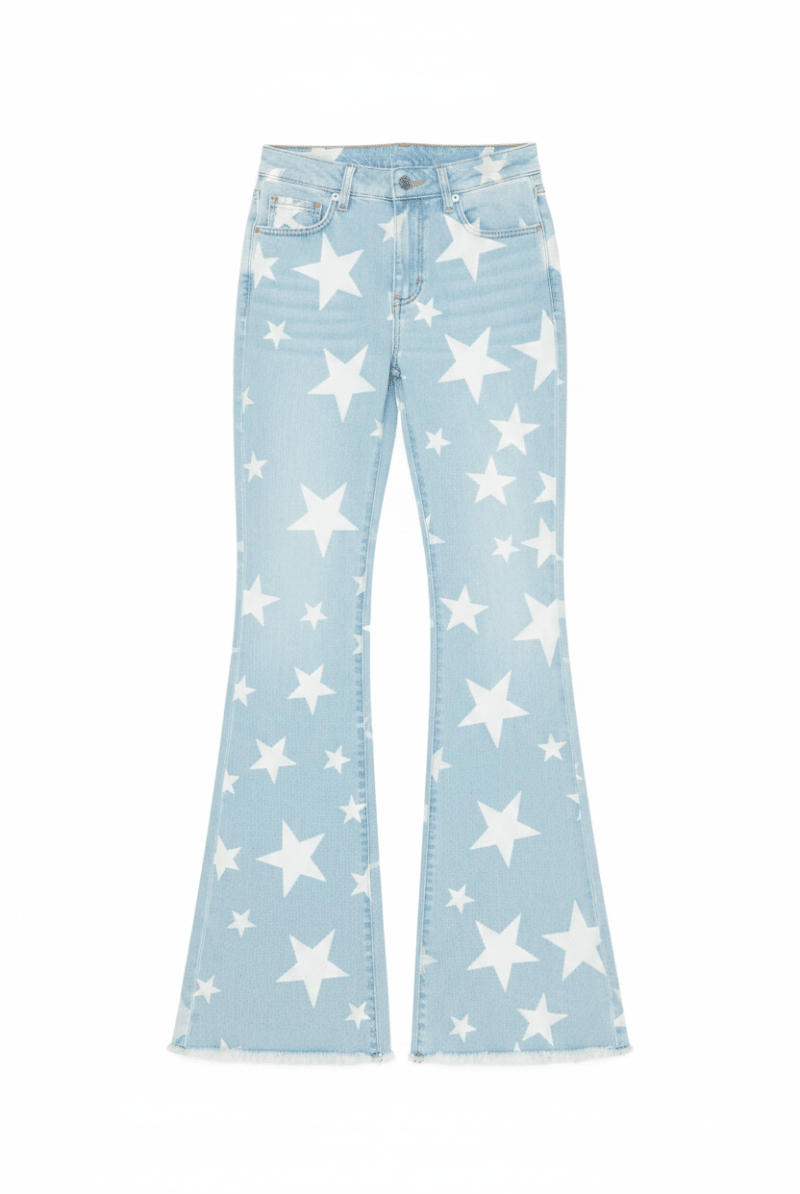 Shop Show Me Your Mumu Show Me Your Mumu Berkeley Star Bells Flared Jeans Jeans for women – premium loungewear and festival fashion at Spoiled Brat