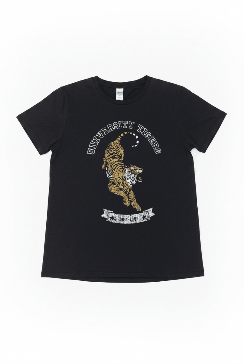 Shop Show Me Your Mumu Show Me Your Mumu Oliver University Tiger Graphic Tee T-Shirt for women – premium loungewear and festival fashion at Spoiled Brat
