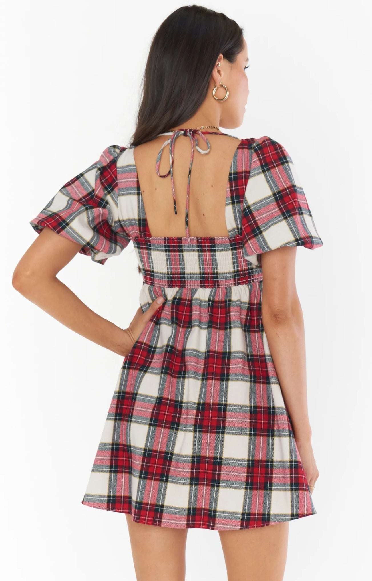 Show Me Your Mumu Smitten Tartan Babydoll Dress Party Dress by Show Me Your Mumu as seen on celebrities