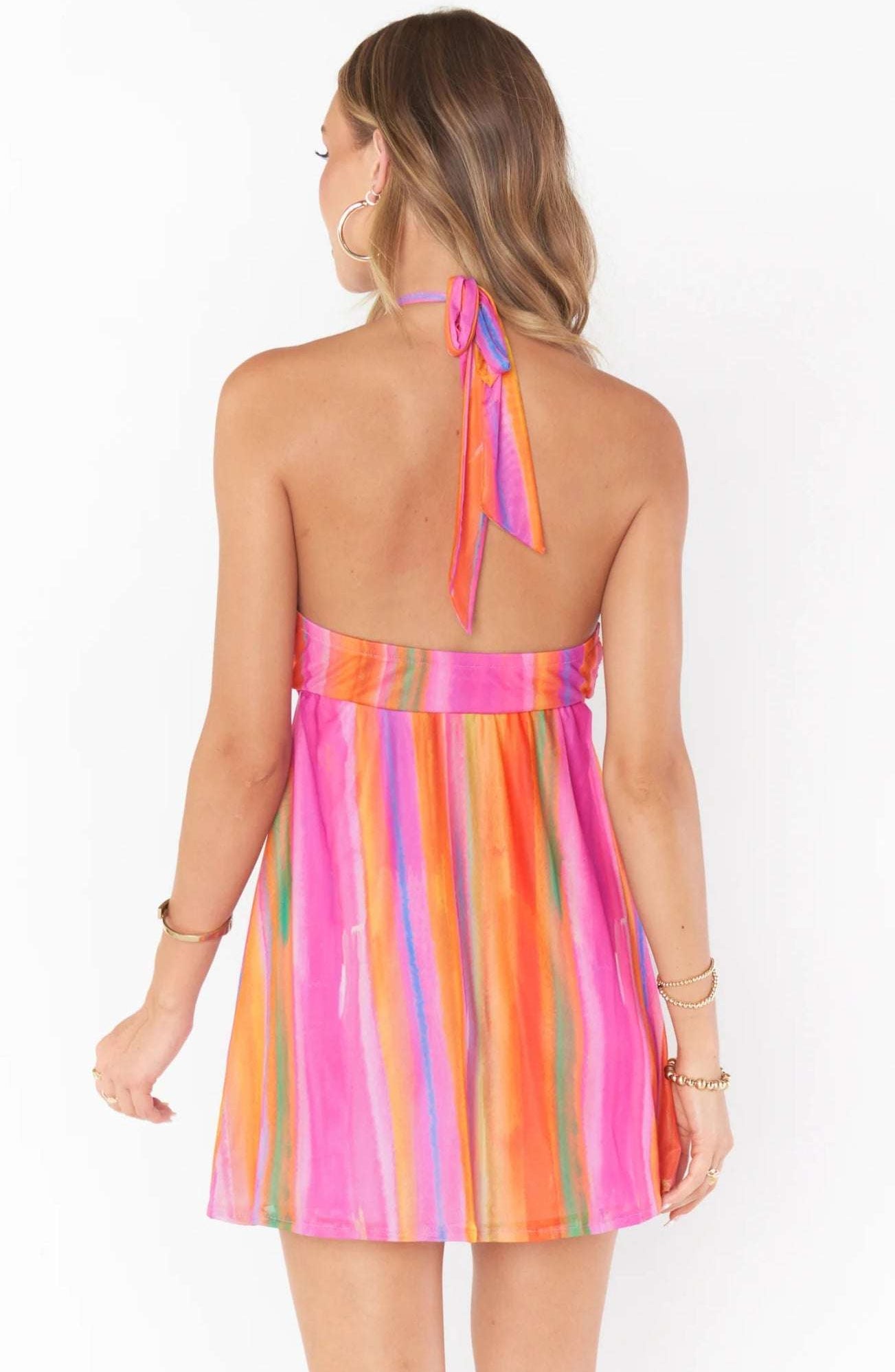 Shop Show Me Your Mumu Show Me Your Mumu Zappa Rainbow Mini Dress Mini Dress for women – premium loungewear and festival fashion at Spoiled Brat