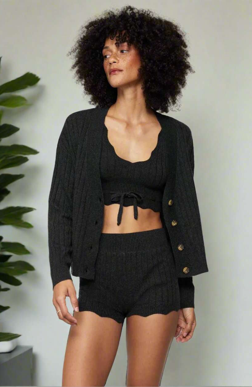 Spiritual Gangster Hudson Pointelle Cardigan Cardigan by Spiritual Gangster as seen on celebrities