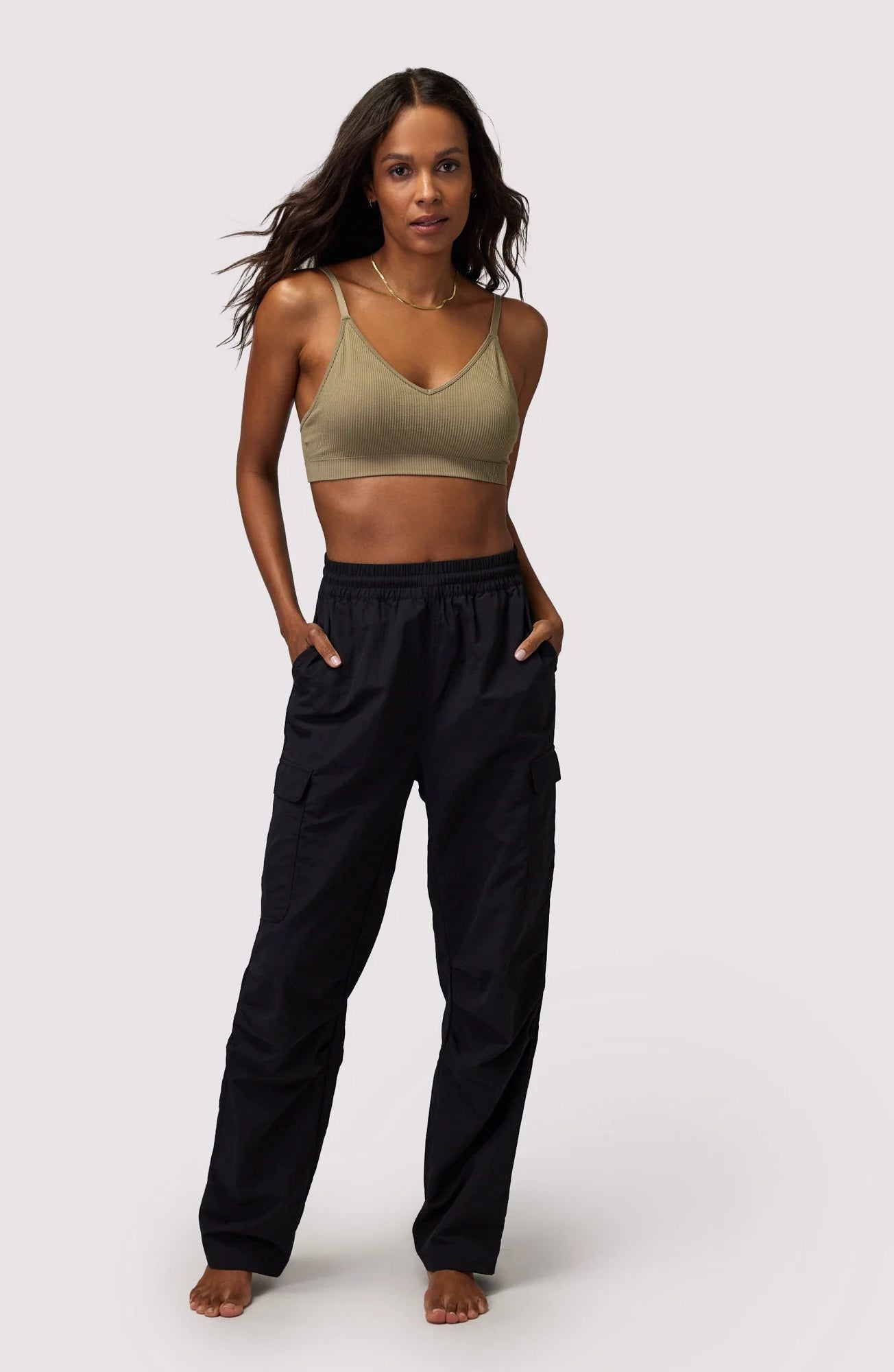 Shop Spiritual Gangster Spiritual Gangster Journey Cargo Pants in Black Cargo Pants for women – premium loungewear and festival fashion at Spoiled Brat