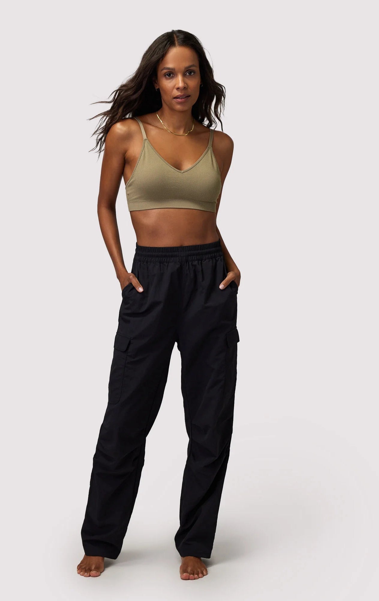 Shop Spiritual Gangster Spiritual Gangster Journey Cargo Pants in Black Cargo Pants for women – premium loungewear and festival fashion at Spoiled Brat