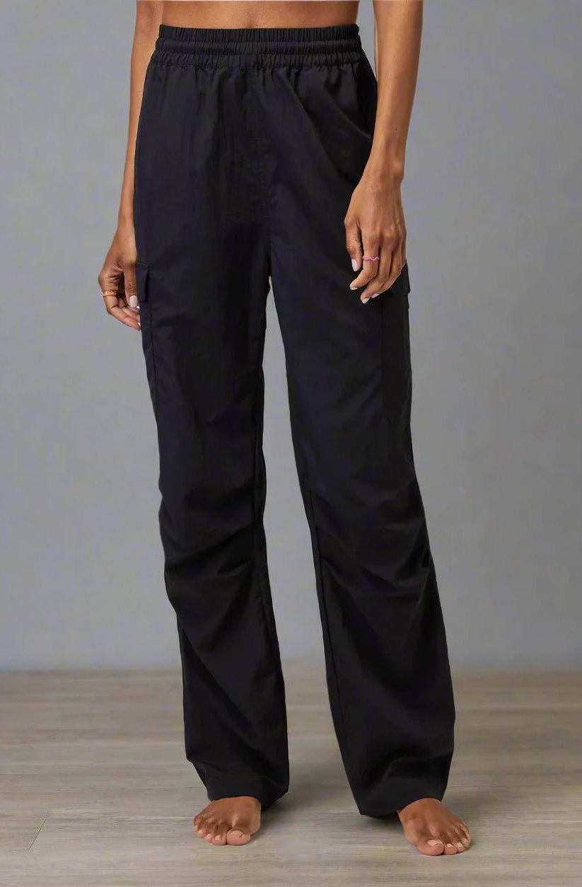 Shop Spiritual Gangster Spiritual Gangster Journey Cargo Pants in Black Cargo Pants for women – premium loungewear and festival fashion at Spoiled Brat