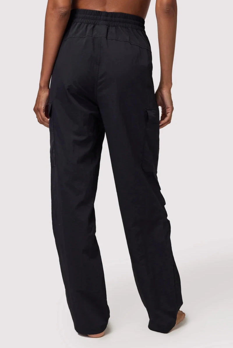 Shop Spiritual Gangster Spiritual Gangster Journey Cargo Pants in Black Cargo Pants for women – premium loungewear and festival fashion at Spoiled Brat
