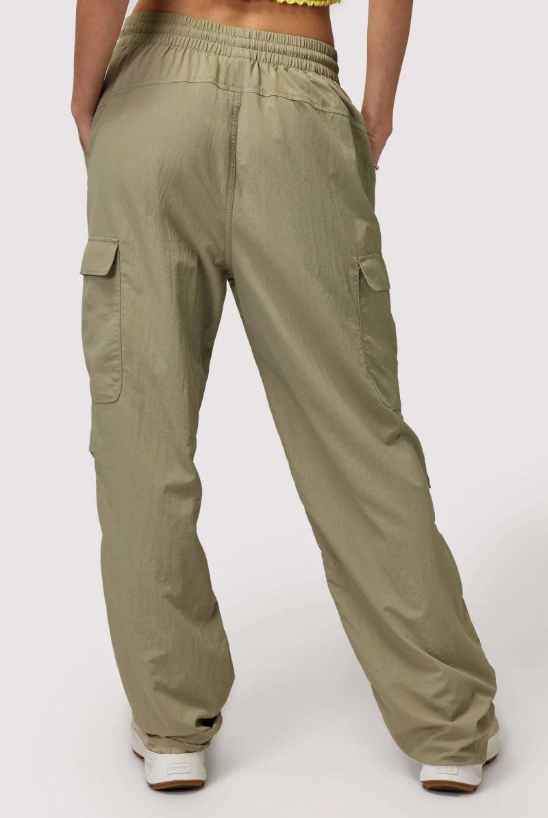 Shop Spiritual Gangster Spiritual Gangster Journey Cargo Pants in Dark Matcha Cargo Pants for women – premium loungewear and festival fashion at Spoiled Brat