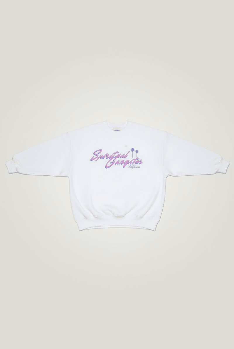 Shop Spiritual Gangster Spiritual Gangster SG Palm LA Brea Crew Sweatshirt for women – premium loungewear and festival fashion at Spoiled Brat