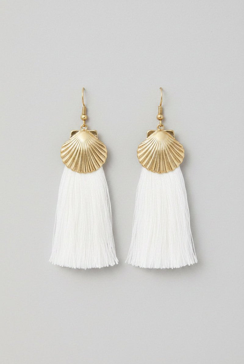 Shop Suzywan DELUXE Suzywan DELUXE Sea Shells Tassel Mermaid Earrings Earrings for women – premium loungewear and festival fashion at Spoiled Brat