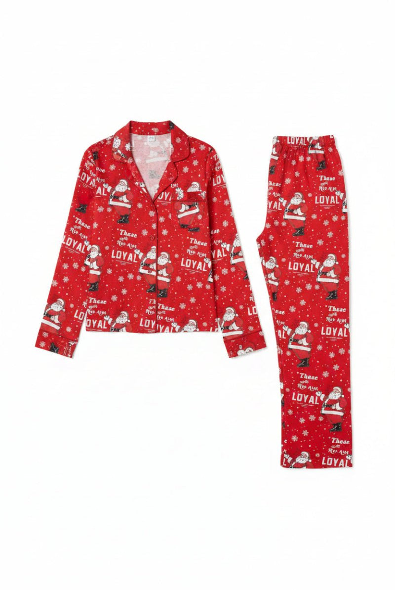Shop The Laundry Room The Laundry Room Ain't Loyal Christmas Silky PJ Set Pyjamas for women – premium loungewear and festival fashion at Spoiled Brat