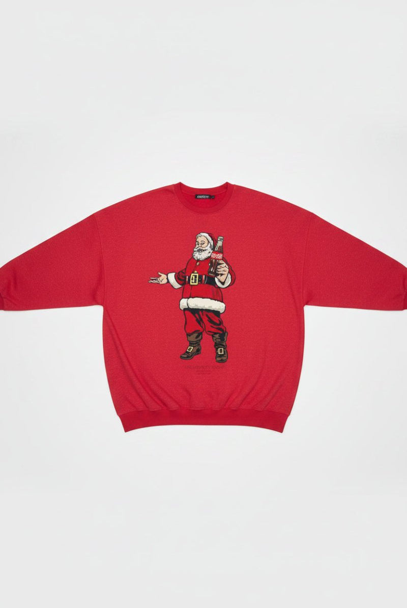 Shop The Laundry Room The Laundry Room Coca - Cola Santa's Here Jumper Jumper for women – premium loungewear and festival fashion at Spoiled Brat