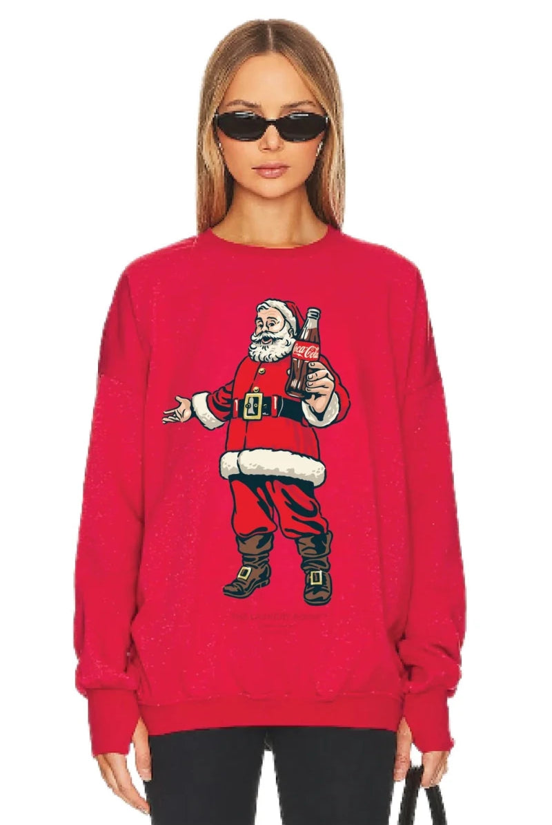 Shop The Laundry Room The Laundry Room Coca - Cola Santa's Here Jumper Jumper for women – premium loungewear and festival fashion at Spoiled Brat
