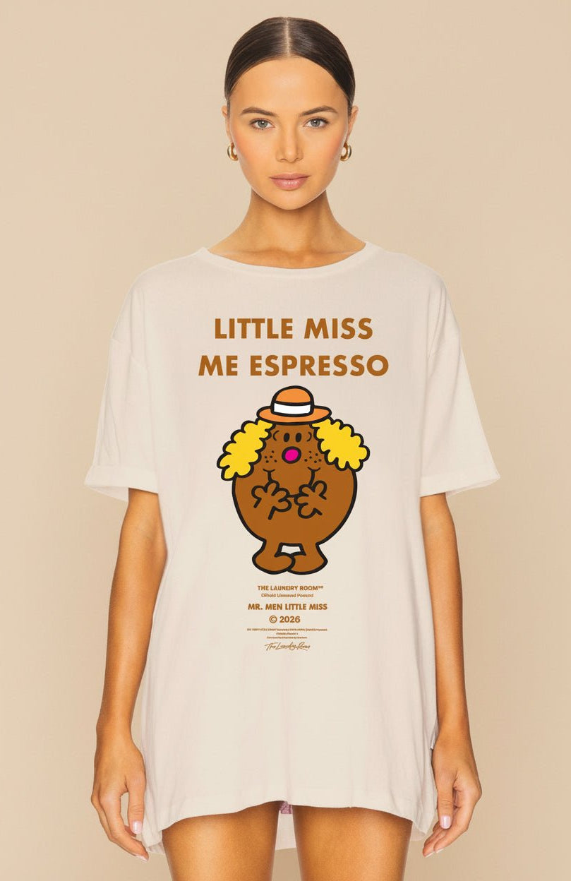 Shop The Laundry Room The Laundry Room Little Miss Espresso Oversized Tee T-Shirt for women – premium loungewear and festival fashion at Spoiled Brat