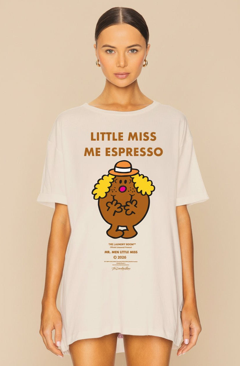 Shop The Laundry Room The Laundry Room Little Miss Espresso Oversized Tee T-Shirt for women – premium loungewear and festival fashion at Spoiled Brat