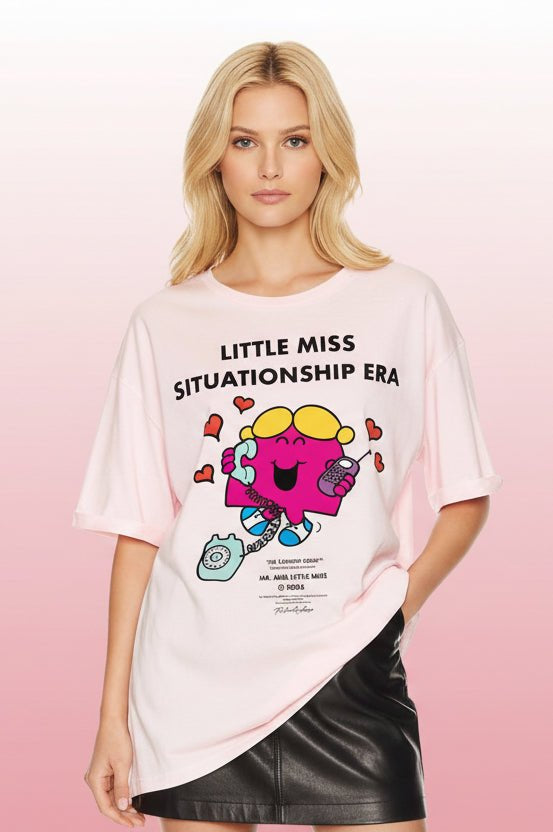 Shop The Laundry Room The Laundry Room Little Miss Situationship Era Oversized Tee T-Shirt for women – premium loungewear and festival fashion at Spoiled Brat