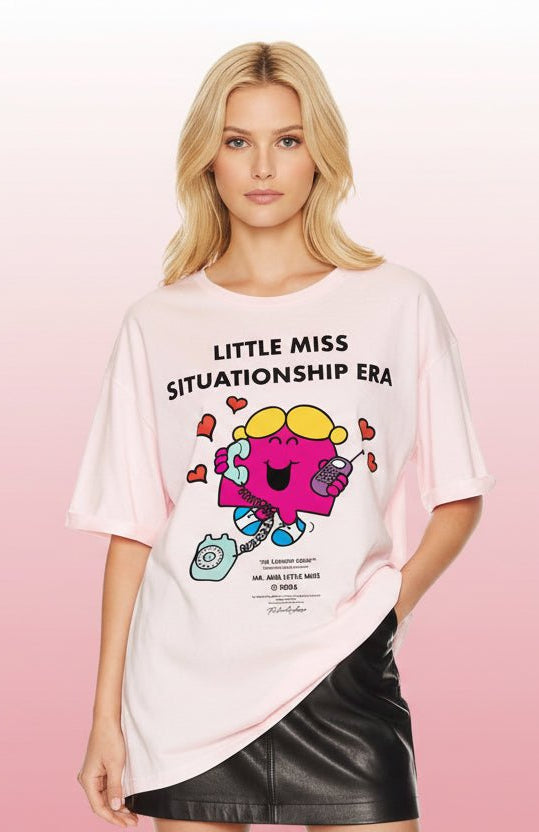 Shop The Laundry Room The Laundry Room Little Miss Situationship Era Oversized Tee T-Shirt for women – premium loungewear and festival fashion at Spoiled Brat