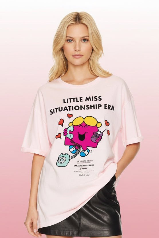 Shop The Laundry Room The Laundry Room Little Miss Situationship Era Oversized Tee T-Shirt for women – premium loungewear and festival fashion at Spoiled Brat