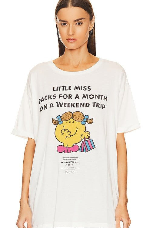 Shop The Laundry Room The Laundry Room Little Miss Weekend Trip Oversized Tee T-Shirt for women – premium loungewear and festival fashion at Spoiled Brat