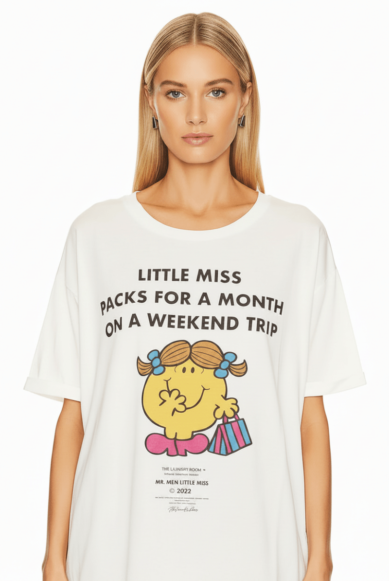 Shop The Laundry Room The Laundry Room Little Miss Weekend Trip Oversized Tee T-Shirt for women – premium loungewear and festival fashion at Spoiled Brat