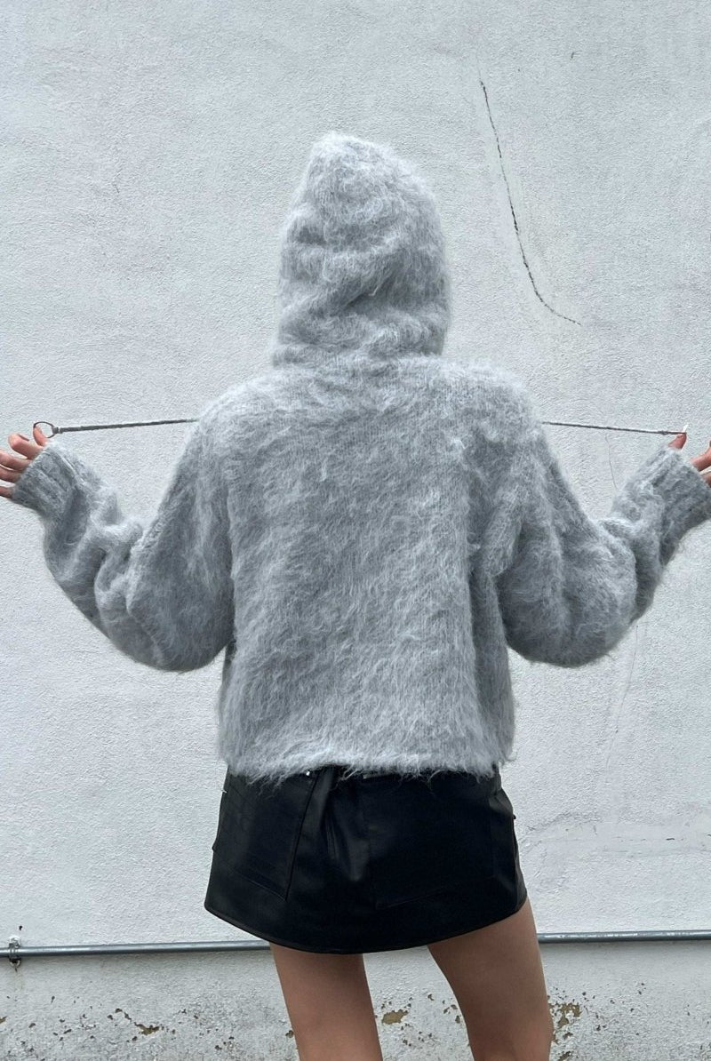 Shop The Ragged Priest The Ragged Priest Arctic Fluffy Knit Hoodie Hoodie for women – premium loungewear and festival fashion at Spoiled Brat
