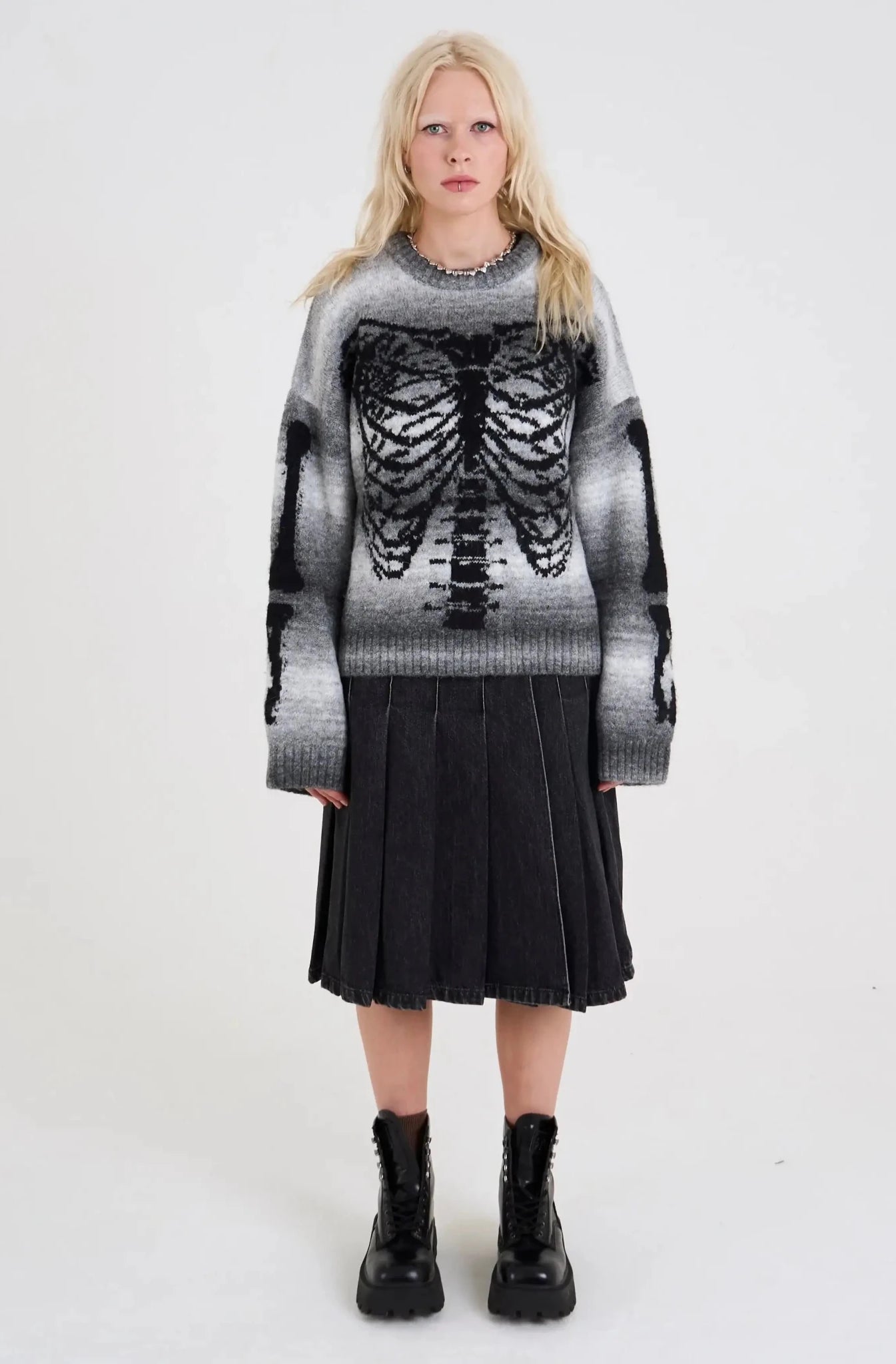 Shop The Ragged Priest The Ragged Priest Bare Spacedye Skeleton Knit Jumper Jumper for women – premium loungewear and festival fashion at Spoiled Brat