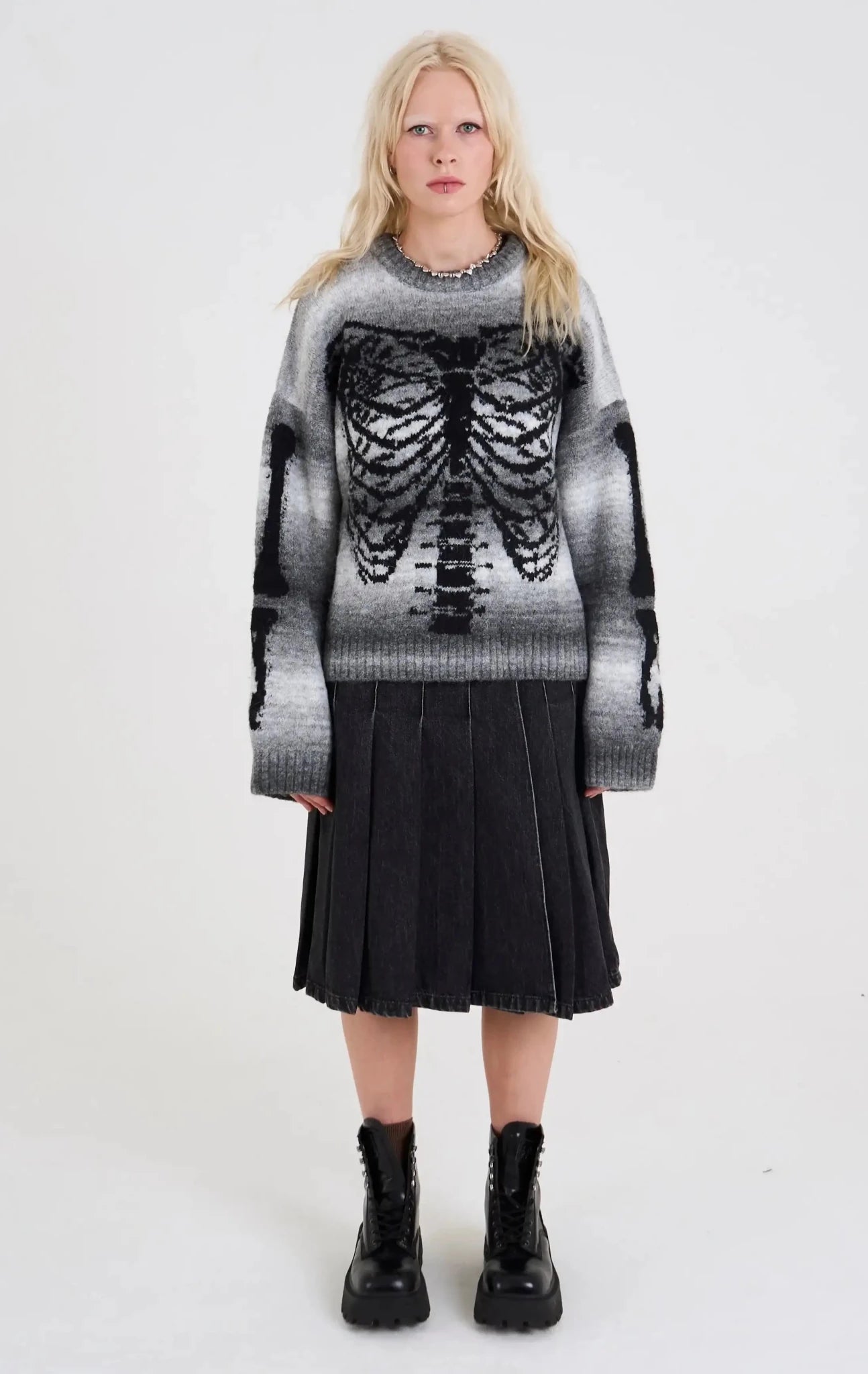 Shop The Ragged Priest The Ragged Priest Bare Spacedye Skeleton Knit Jumper Jumper for women – premium loungewear and festival fashion at Spoiled Brat