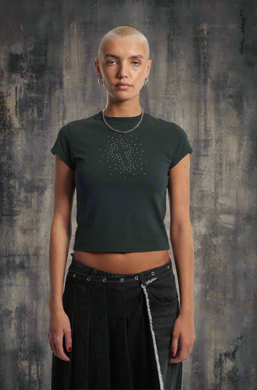 The Ragged Priest Cross My Heart Baby Tee - Spoiled Brat