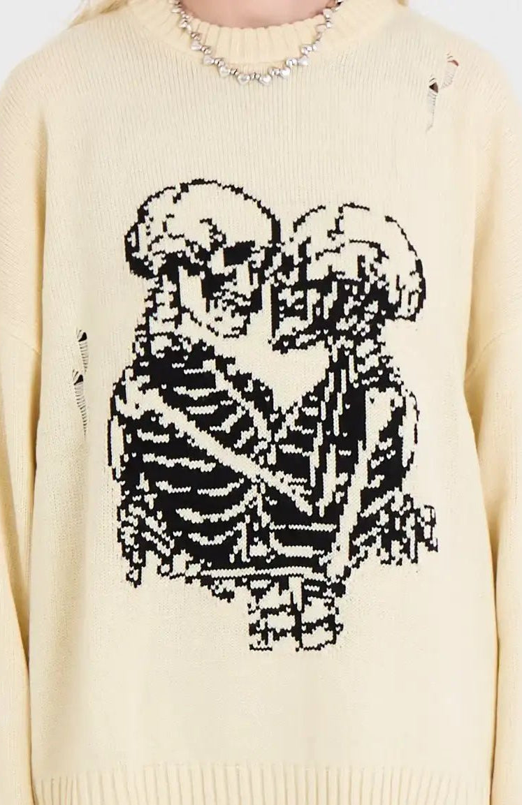Shop The Ragged Priest The Ragged Priest Everlasting Skeleton Knit Jumper Jumper for women – premium loungewear and festival fashion at Spoiled Brat