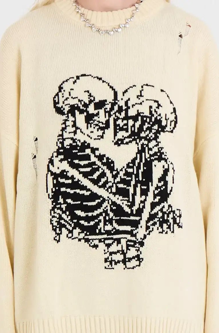 The Ragged Priest Everlasting Skeleton Knit Jumper - Spoiled Brat