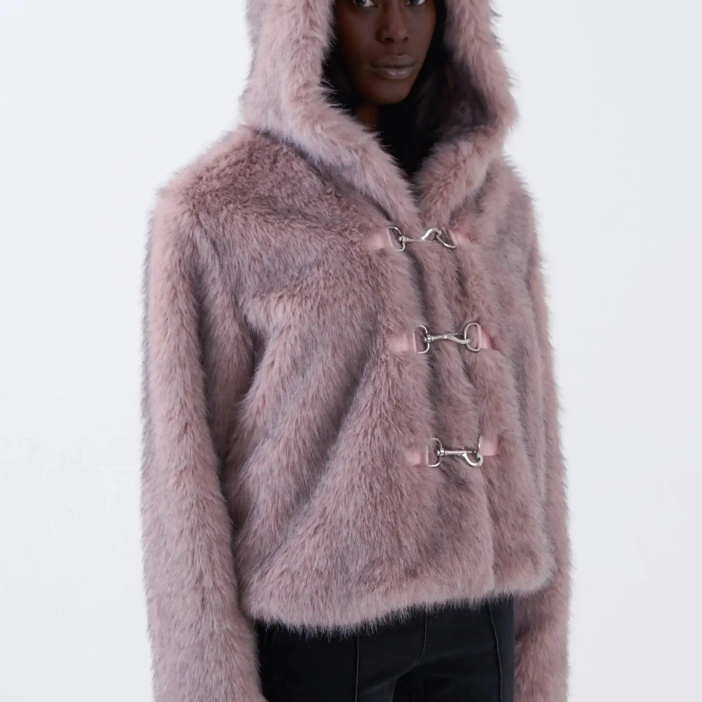 Shop The Ragged Priest The Ragged Priest Julia Pink Faux Fur Coat Jacket for women – premium loungewear and festival fashion at Spoiled Brat