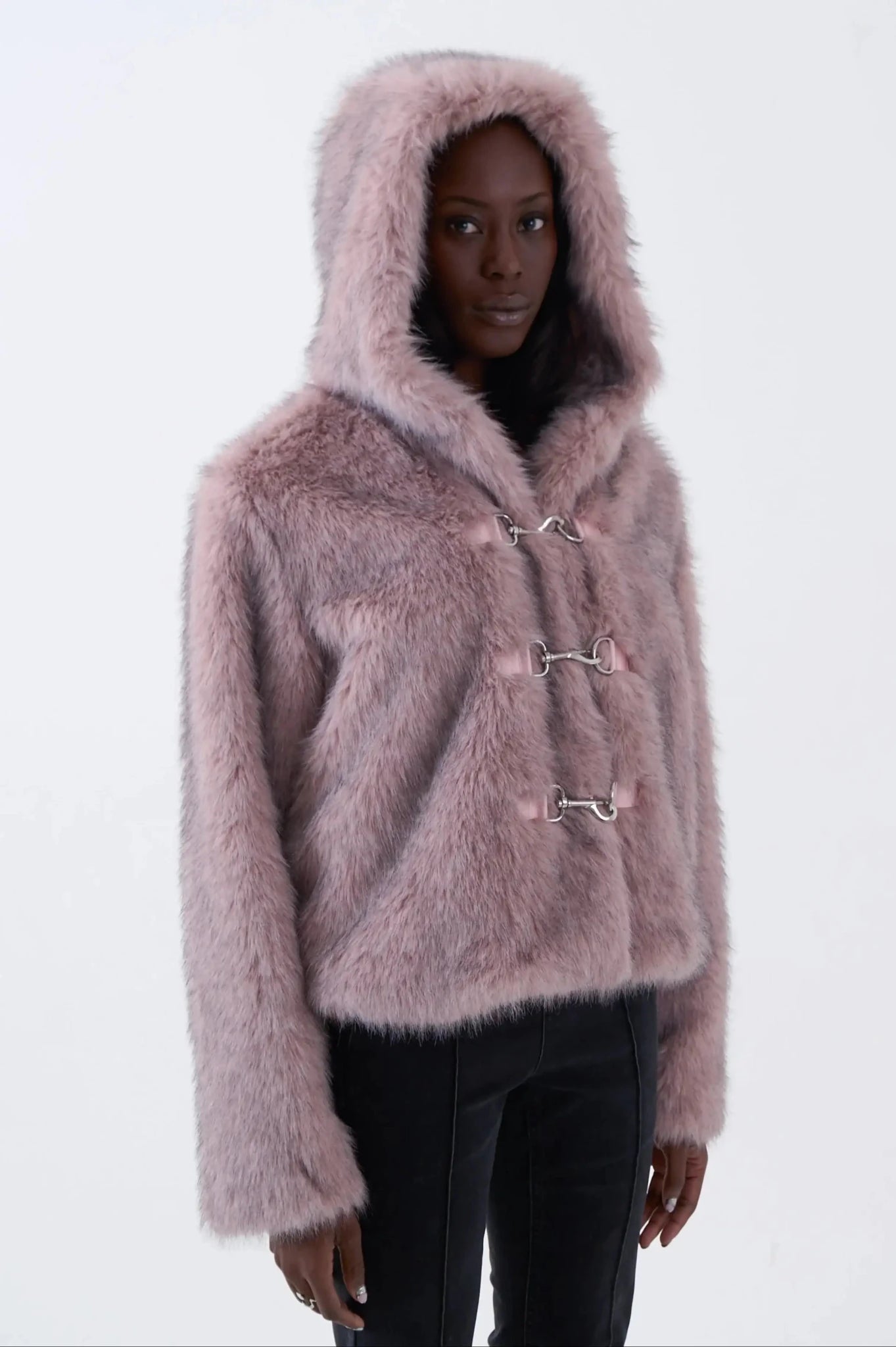 Shop The Ragged Priest The Ragged Priest Julia Pink Faux Fur Coat Jacket for women – premium loungewear and festival fashion at Spoiled Brat