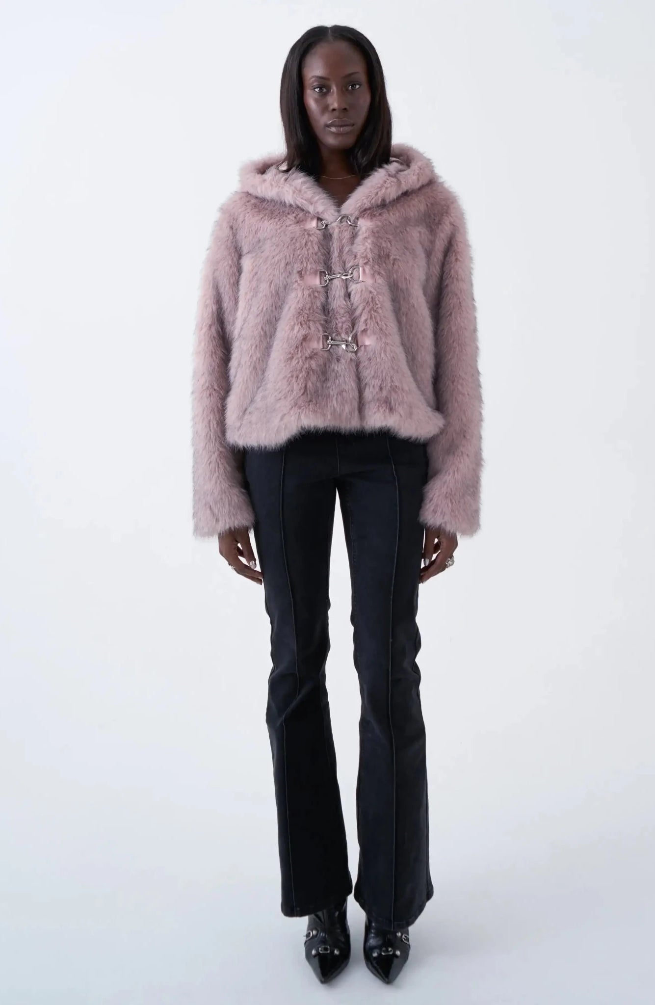 Shop The Ragged Priest The Ragged Priest Julia Pink Faux Fur Coat Jacket for women – premium loungewear and festival fashion at Spoiled Brat