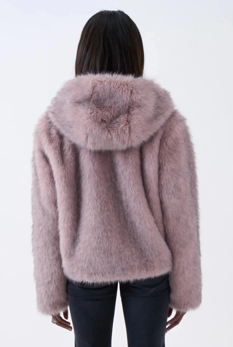 Shop The Ragged Priest The Ragged Priest Julia Pink Faux Fur Coat Jacket for women – premium loungewear and festival fashion at Spoiled Brat