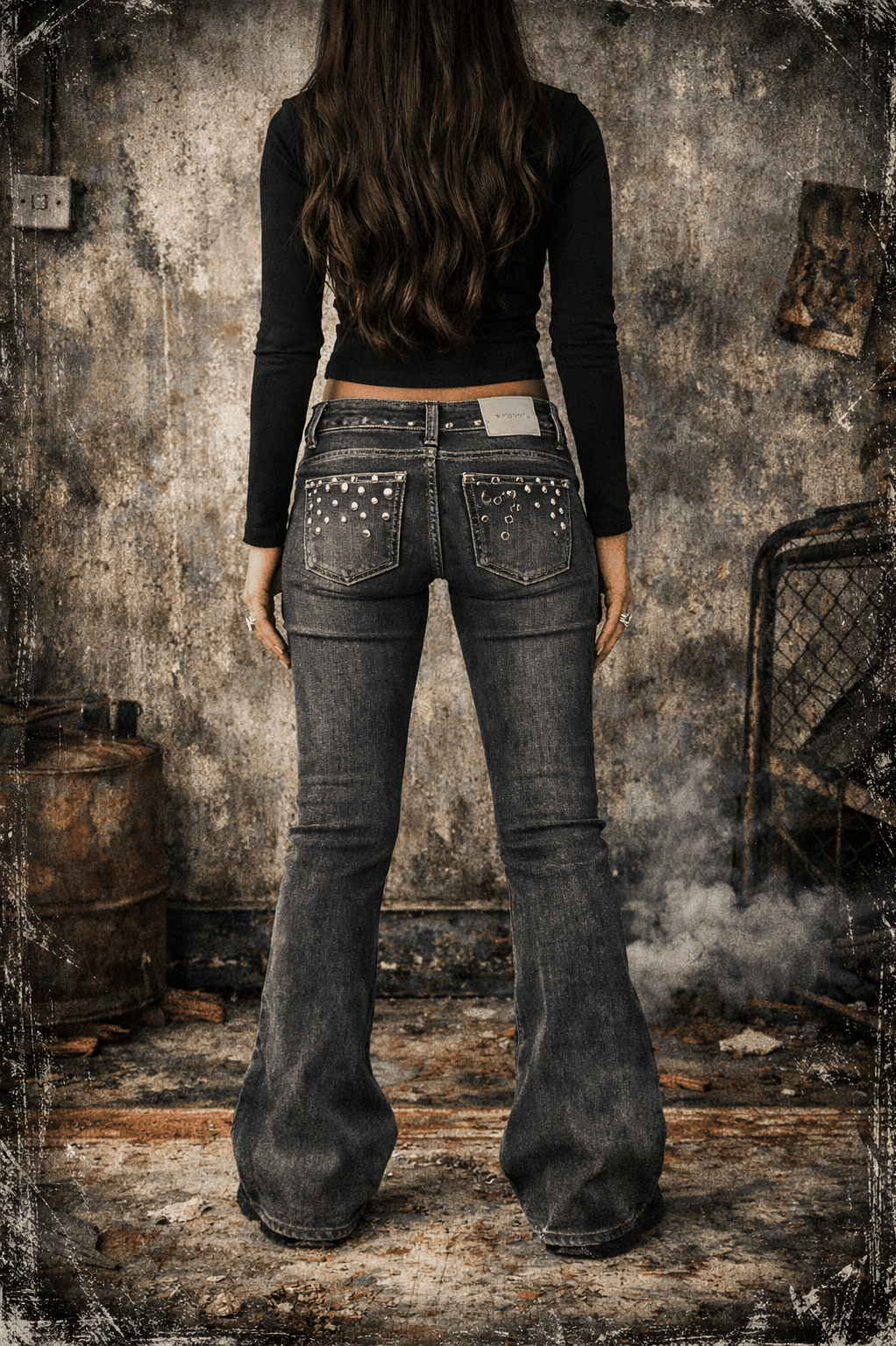Shop The Ragged Priest The Ragged Priest Locket Charlie Studded Jeans Jeans for women – premium loungewear and festival fashion at Spoiled Brat