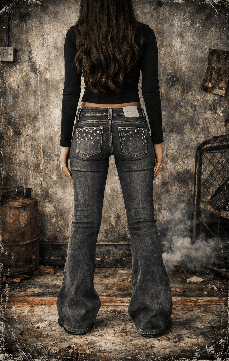 Shop The Ragged Priest The Ragged Priest Locket Charlie Studded Jeans Jeans for women – premium loungewear and festival fashion at Spoiled Brat
